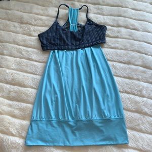 Lululemon turquoise and blue layered yoga tunic tank top as is M